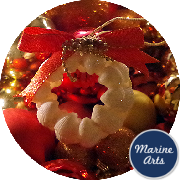 8446 - Festive Decor - Clam Rose Mini Wreath
